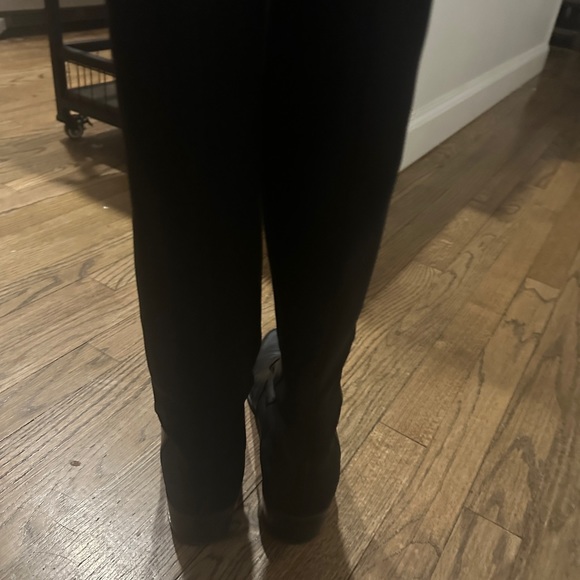 Stuart Weitzman Reserve Over The Knee Boots Black Nappa Leather Size 8 m - Picture 3 of 5